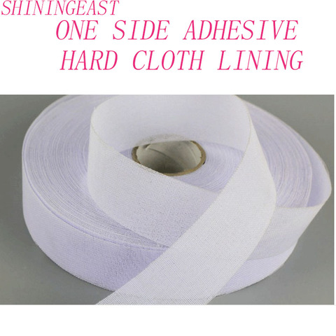 5-50m/lot 3cm white single side adhesive Iron-on hard resin cloth interlining fabric  suit collar waist sewing diy patchwork1528 ► Photo 1/6