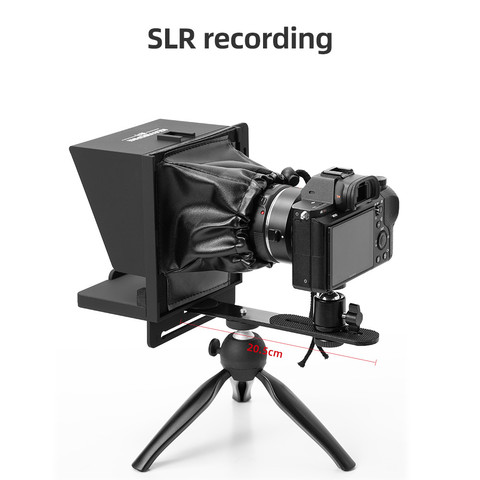 Mini Teleprompter Portable Inscriber Mobile Teleprompter Artifact Video With Remote Control for  Phone and DSLR Recording ► Photo 1/6