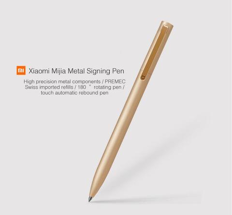 In stock original xiaomi Metal Sign pen Pen ballpen Mijia Silver pen 0.5MM PREMEC Smooth Switzerland Refill Black Blue Ink ► Photo 1/5