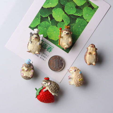 Free shipping Refrigerator Magnet Funny Hedgehog Cute 3D Resin Fridge Magnet Refrigerator Message Sticker Kids Children Toy Home ► Photo 1/6