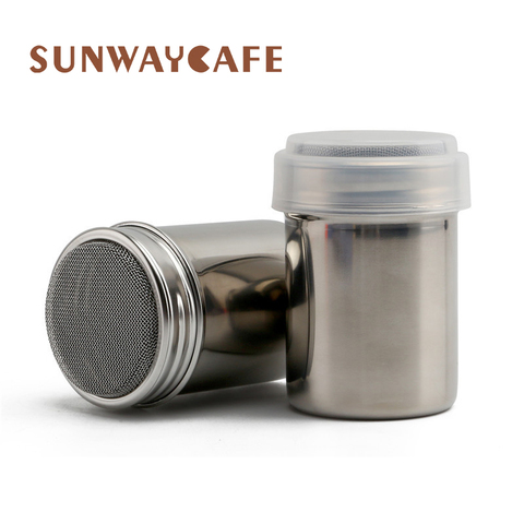 1Pc Stainless Steel Sprinkle Cocoa Cinnamon Sugar Gauze Mesh Jar Seasoning Bottle Fancy Coffee Powder Duster Pepper Shaker Can ► Photo 1/6