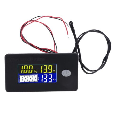 DC 10V~100V Li-ion Lifepo4 Lead acid Battery Capacity Indicator Digital Voltmeter Tester Temperature Monitor 12V 24V 36V 48V 96V ► Photo 1/6