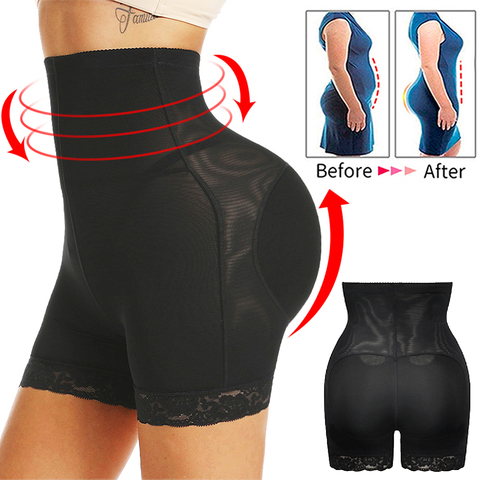 Shapewear Padded Butt Lifter Panties High Waist Trainer For Women Tummy  Control Body Shaper Hip Enhancer Thigh Slim