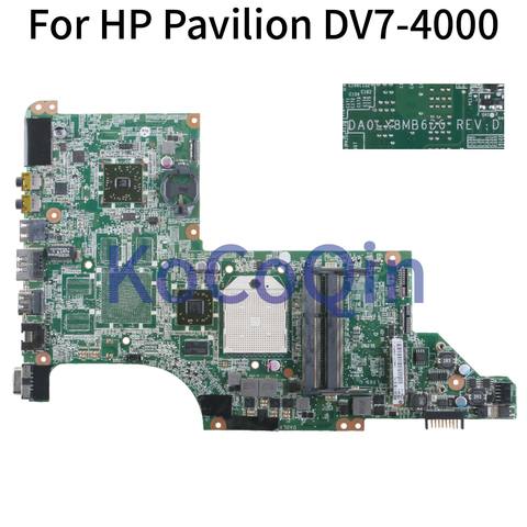 KoCoQin Laptop motherboard For HP Pavilion DV7 DV7-4000 Mainboard 605496-001 605496-501 DA0LX8MB6D0 ► Photo 1/3