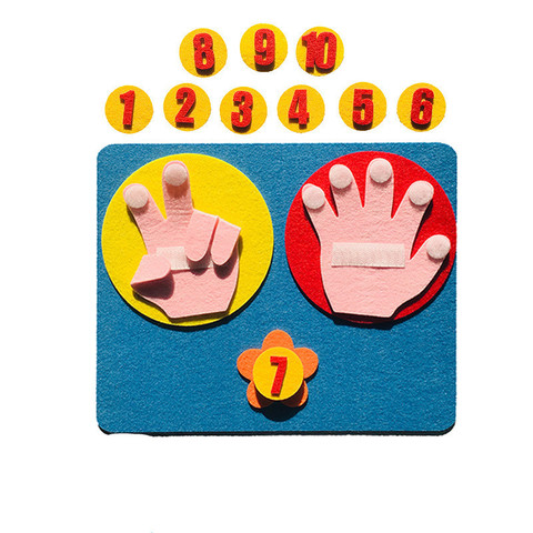 Children Maths Toys Finger Counting 1-10 Learning Montessori Felt Finger Number Teaching Aid DIY Craft Toddler Educational Toys ► Photo 1/6