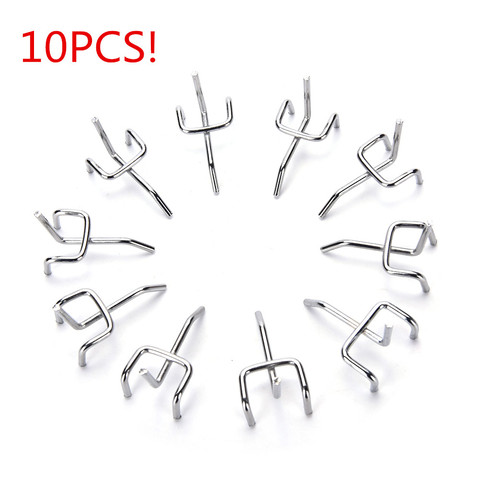 10PCS Steel Pegs Board Pegboard Hooks Garage Work Shop Storage Display Organization Steel Hanging Tool Storage Hooks ► Photo 1/6