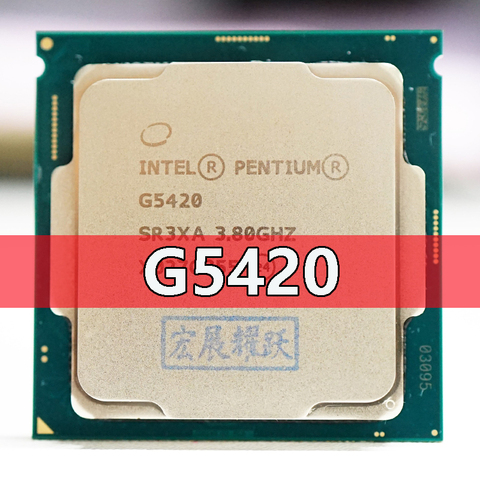 Intel  PC Desktop computer Pentium  Processor G5420 3.8G  512KB 4MB CPU LGA 1151-land FC-LGA 14 nanometers  Dual-Core  CPU ► Photo 1/3
