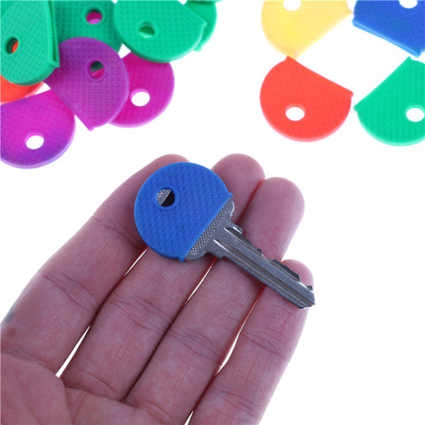 1/10pcs  Bright Colors Hollow Silicone Key Cap Covers Topper Key Holder Keyring Rings Key Case Bag Organizer Wallets ► Photo 1/6