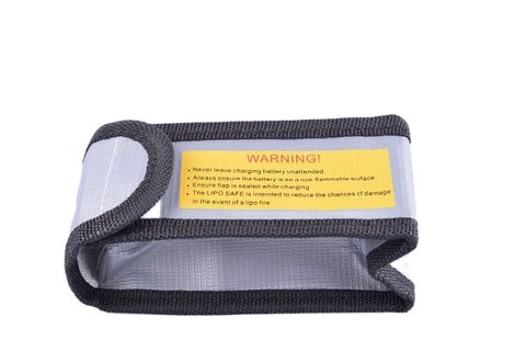 Fireproof  silver glass fiber lipo battery safety bag charge storage  guard sack 65*50*125mm ► Photo 1/6