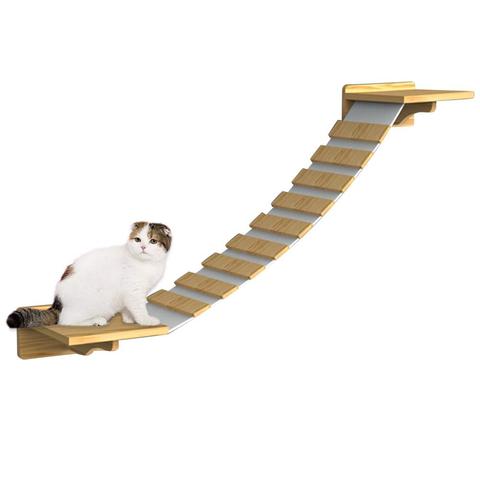 Cat Ladder Steps Wall-Mounted JUmping Platform Cat Scratching Toys Pet Cat Wall Mount Staircase Climbing Shelf Cat Hang Climber ► Photo 1/6