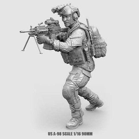 1/16  USA Resin Soldier Figure Kits Special forces Model  Colorless And Self-assembled A-98 ► Photo 1/2