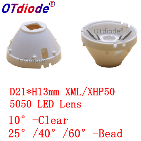 10pcs CREE XML LED XML2 LED XHP50 LED Lens 20mm white holder 10/25/45/60 degree LED LENS/Reflector Collimator ► Photo 1/6