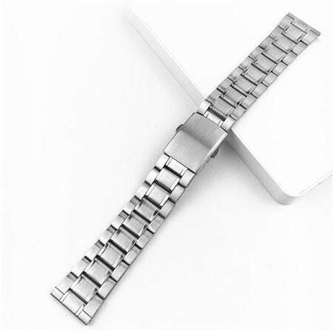 Stainless Steel 12/14/16/18/20/22mm Watch Strap Wrist Bracelet Silver Color Metal Watchband with Folding Clasp for Men Women ► Photo 1/6