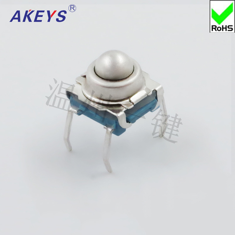 10 PCS TS-F007 7*7 Metal Steel Ball Reset Switch DIP Type 4 Pin Tactile Switch ► Photo 1/5