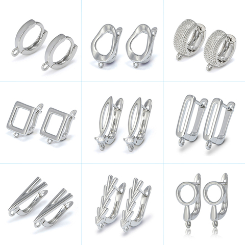 Silver Color Brass  Earring Hooks for  DIY Jewelry Making  Handmade Silver Color Jewelry Accessories  Findings Wholesale Eawires ► Photo 1/6