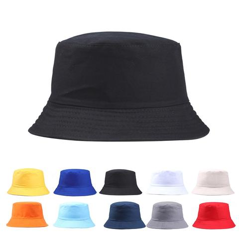 2022 new portable fashion sexy solid color folding fisherman sun hat outdoor men and women bucket cap multi-season cap ► Photo 1/6