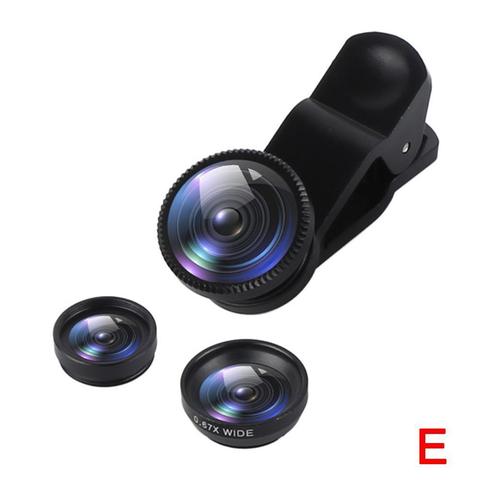 3-in-1 Wide Angle Macro Fisheye Lens Camera Kits Mobile For Phone with Eye Cell Phone Fish All Clip 0.67x Phones Lenses ► Photo 1/6