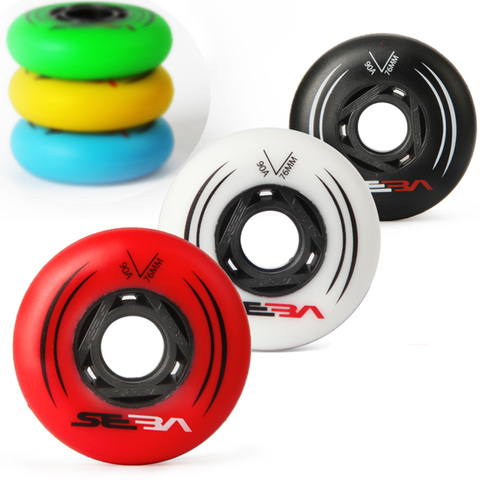 100% Original SEBA Inline Skate Wheels 85A For Slalom And 90A For Sliding Roller Skating Wheels 72 76 80mm Patines Tire LZ5 ► Photo 1/6