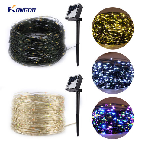 12m/22m LED Solar Lamp Solar String Fairy Lights Outdoor Waterproof Lights Green Copper Wire for Christmas Wedding Garden Street ► Photo 1/6