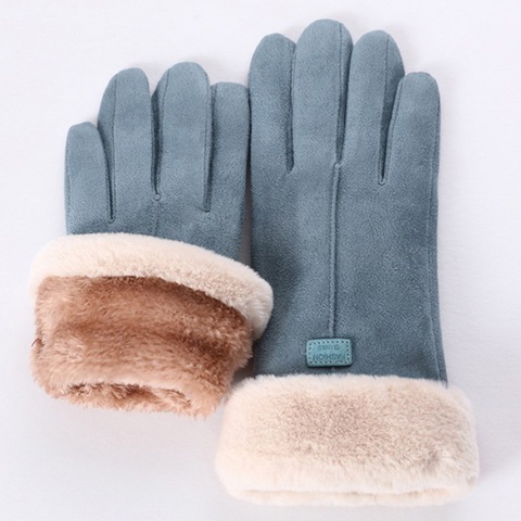 2022 New Fashion Women Gloves Autumn Winter Cute Furry Warm Mitts Full Finger Mittens Women Outdoor Sport Female Gloves Screen ► Photo 1/6