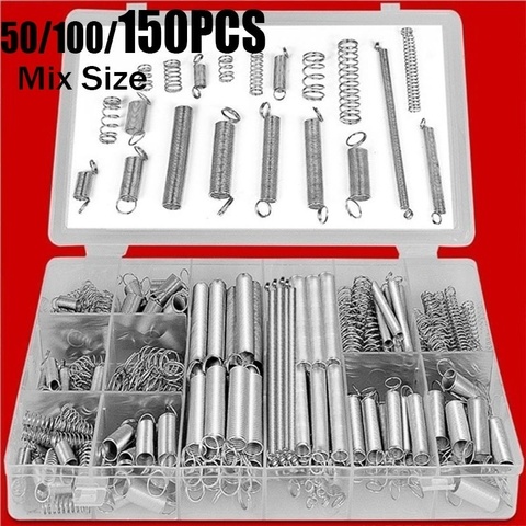 200Pcs/Set With Storage Box Accessories Extension And Compression Coil Portable Hardware Tool Spring Set Metal Steel Assorted ► Photo 1/6