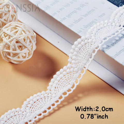 1yard/lot Width:2.0cm Cotton ivory lace,embroidered lace,trimming lace for diy,sewing accessories, lace for garment(ss-678) ► Photo 1/4