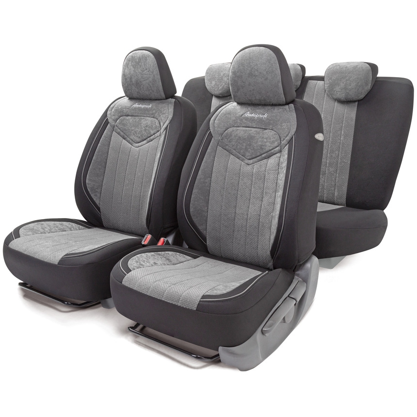 Set of seat covers SIGNATURE, SGN-1505 BK/D. GY, velour ► Photo 1/3