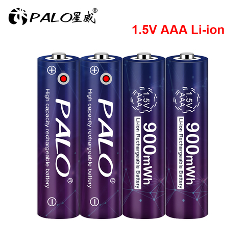 PALO 2-16pcs 900mWh 1.5V AAA rechargeable lithium battery constant voltage 1.5V li-ion AAA battery for toys mp4 ► Photo 1/6