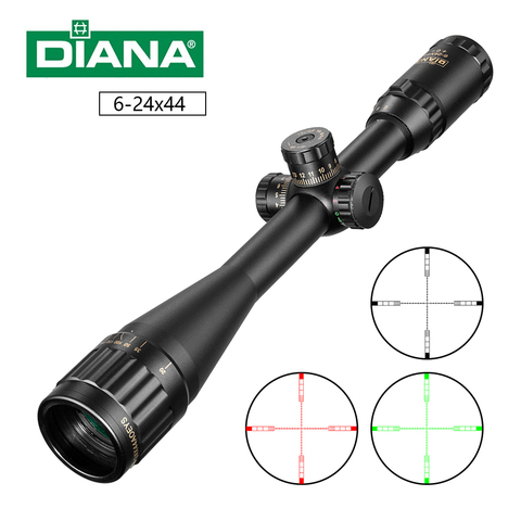 6-24X44 Tactical Optic Cross Sight Green Red Illuminated Riflescope Hunting Rifle Scope Sniper Airsoft Air Guns ► Photo 1/6