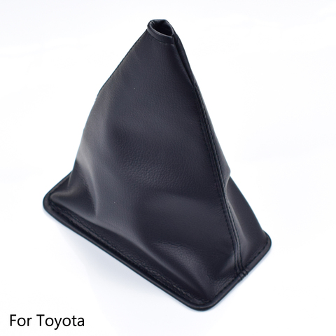 PU Leather Black Car Manual Type Gearshift Lever Dustproof Cover Set For Toyota AYGO Verso Corolla RAV4 AVENSIS YARIS VITZ ► Photo 1/4