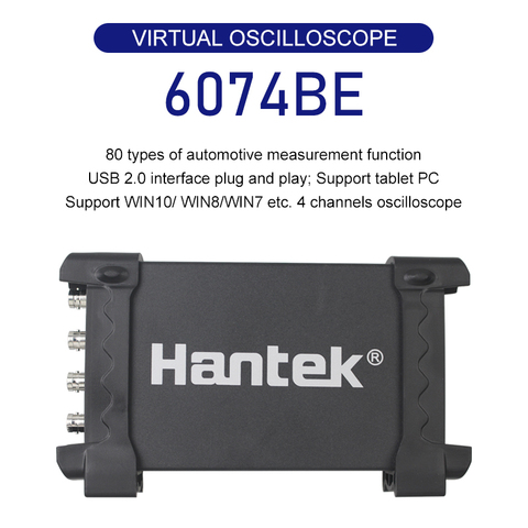 Hantek Digital Storage Oscilloscopes pc usb portable automotive  virtual oscilloscope 6074BE 4 Channels 70MHZ Signal generator ► Photo 1/5