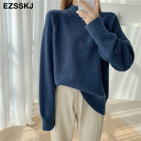 warm women's sweaters 2022  thick Autumn Winter women's wool sweater oversize female Women chic female loose women's jumper pull ► Photo 1/6