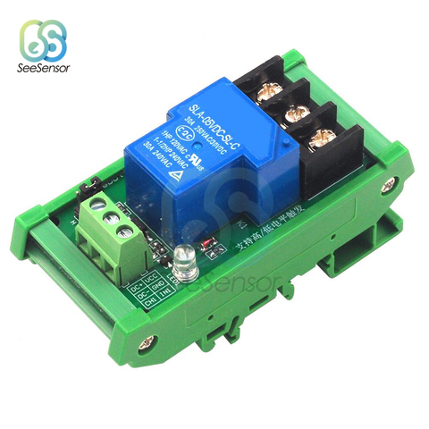 5V 12V 24V One 1 Channel Relay Module 30A with Optocoupler Isolation Supports High/Low Level Trigger with Guide Rail ► Photo 1/4