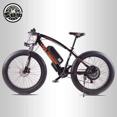 Love Freedom 21 speed Mountain Bike Electric Bicycle 48V 500W 13Ah 26X4.0 powerful electric Fat bike free delivery ► Photo 1/6