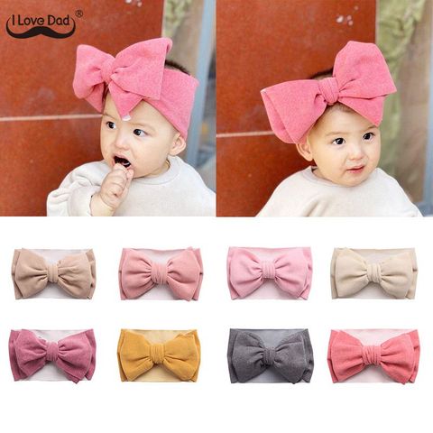 Winter Baby Hat Headband Soft Elastic Cotton Baby Girl Hat Solid Color Kids Cap Bonnet Knit Girls Hats Hairband Baby Accessories ► Photo 1/6