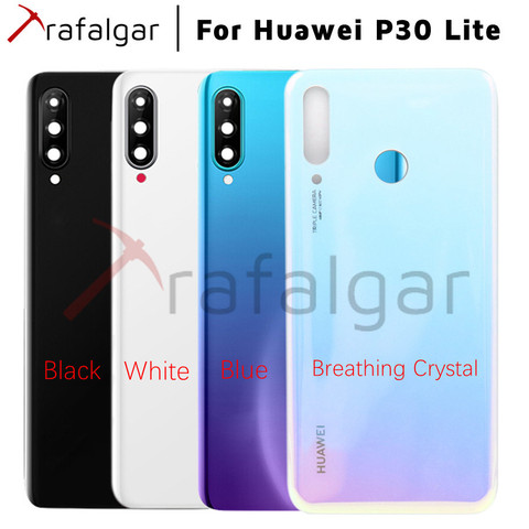 For Huawei P30 Lite Battery Cover Back Glass Panel Nova 4e Rear Housing Door Case For Huawei P30 Lite Back Battery Cover Replace ► Photo 1/6
