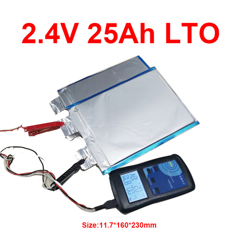 5pcs High rate 15C Lithium titanate battery 2.4V 25AH LTO battery for diy 12v 24v car star golf cart Emergency Power Supply EV ► Photo 1/2