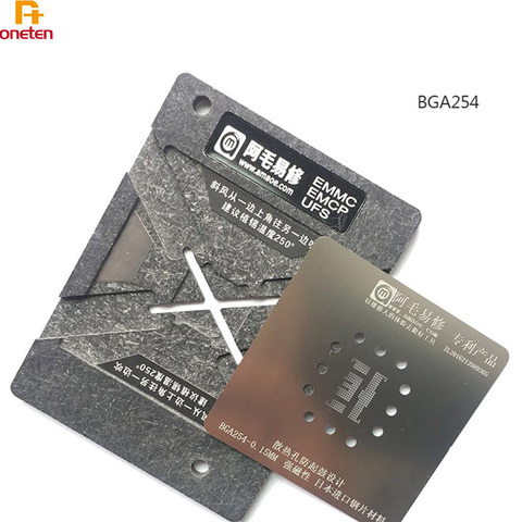 Amao BGA Reballing Stencil For Nand EMMC EMCP BGA 153 162 169 186 221 254 Universal Platform Plant Tin Net Hard Disk IC Repair ► Photo 1/6