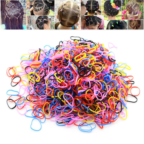 200/1000Pcs Hair Ring Rubber Ropes Hair Accessories Disposable Elastic Hair Bands Ponytail Holder Rubber Band Scrunchies ► Photo 1/6