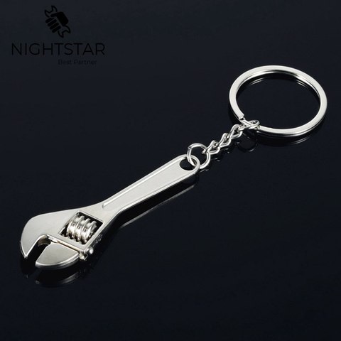 Krachtige Creative Mini Adjustable Wrench Keychain Realistic Machine Tools Model Spanner Key Chain Ring Key Holder Keyfob ► Photo 1/5