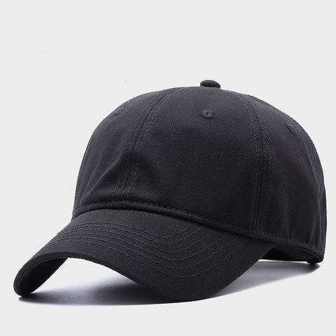 Big Head Man Plus Size Cotton Baseball Cap Men Summer Polyester Sun Hat Male Big Sizes Snapback Hats M 55-60cm L 60-65cm ► Photo 1/6