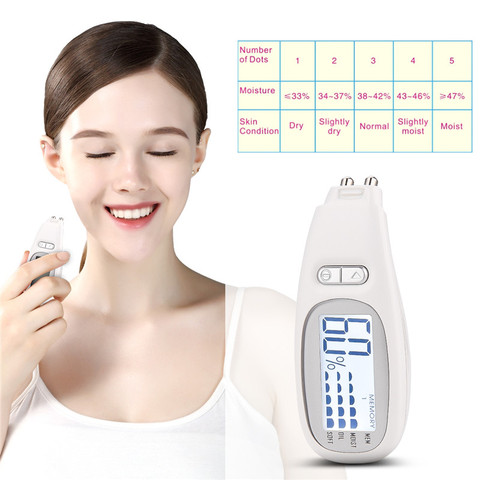Portable 3 in 1 LCD Backlight Digital Skin Analyzer Monitoring Moisture Oil Content Skin Tester Precision Softness Detection ► Photo 1/6