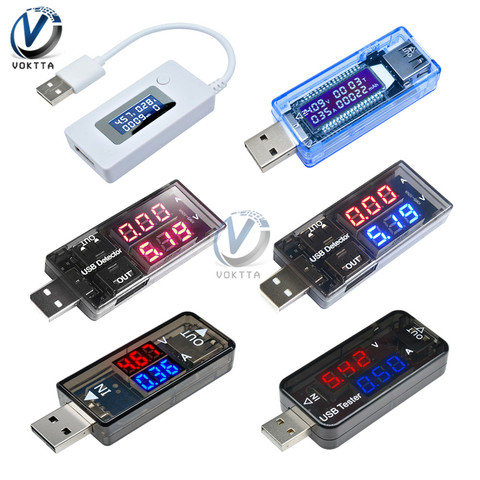 USB Voltmeter Ammeter Current Voltage Tester LCD Digital Display Power Battery Capacity Tester Measurement USB Charge Indicator ► Photo 1/6