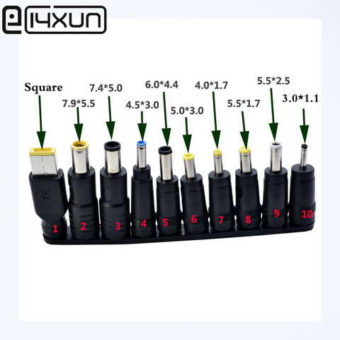 10pcs/Set 5.5x2.1/2.5mm Multi-type Male Jack for DC Plugs for AC Power Adapter Computer Cables Connectors for Notebook Laptop ► Photo 1/5