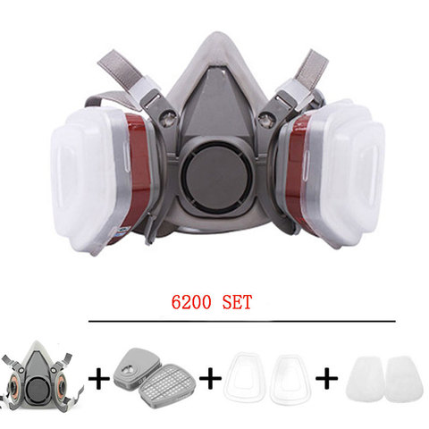6200 Type Chemical Industrial Half Face Painting Spraying Pesticides Respirator Gas Mask Filter Dust Mask Suit Safety Work ► Photo 1/6