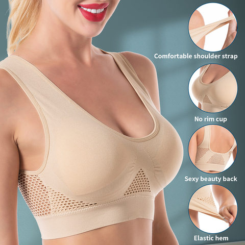 S-6XL bra sports Bra seamless plus size sexy push up bralette Women's lingerie bras  for women top Female Pitted Wireless bra ► Photo 1/6