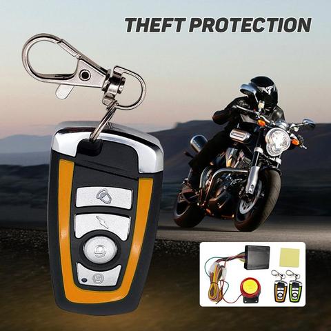Universal Motorcycle Alarm System Scooter Two-way Anti-Theft Security Alarm System With Motor Start Remote Control Keychain ► Photo 1/6