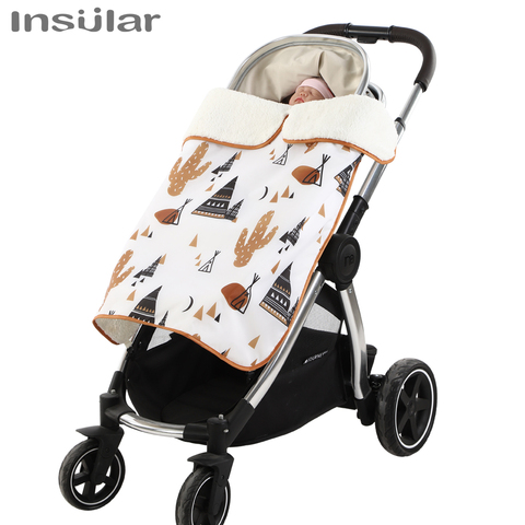 Winter Windproof Warm Baby Stroller Sleeping Bag Waterproof Flannel Swaddle Knit Wraps Blanket Pram Pushchair Blankets 85*64cm ► Photo 1/6