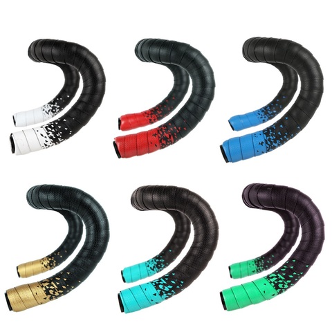 Colorful Road Bicycle Handlebar Tape Cycling Handle Belt Straps EVA PU Tape Anti-Vibration Racing Bike Handle Bar Tape Cork Wrap ► Photo 1/6