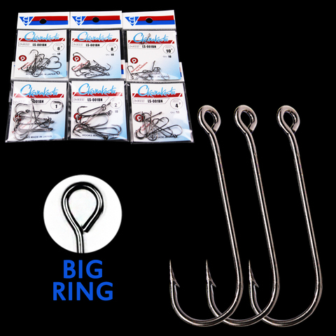 10pcs / 30pcs fishing hooks with big eyes Fish Round Bent Joint Hook gamakatsu ► Photo 1/6